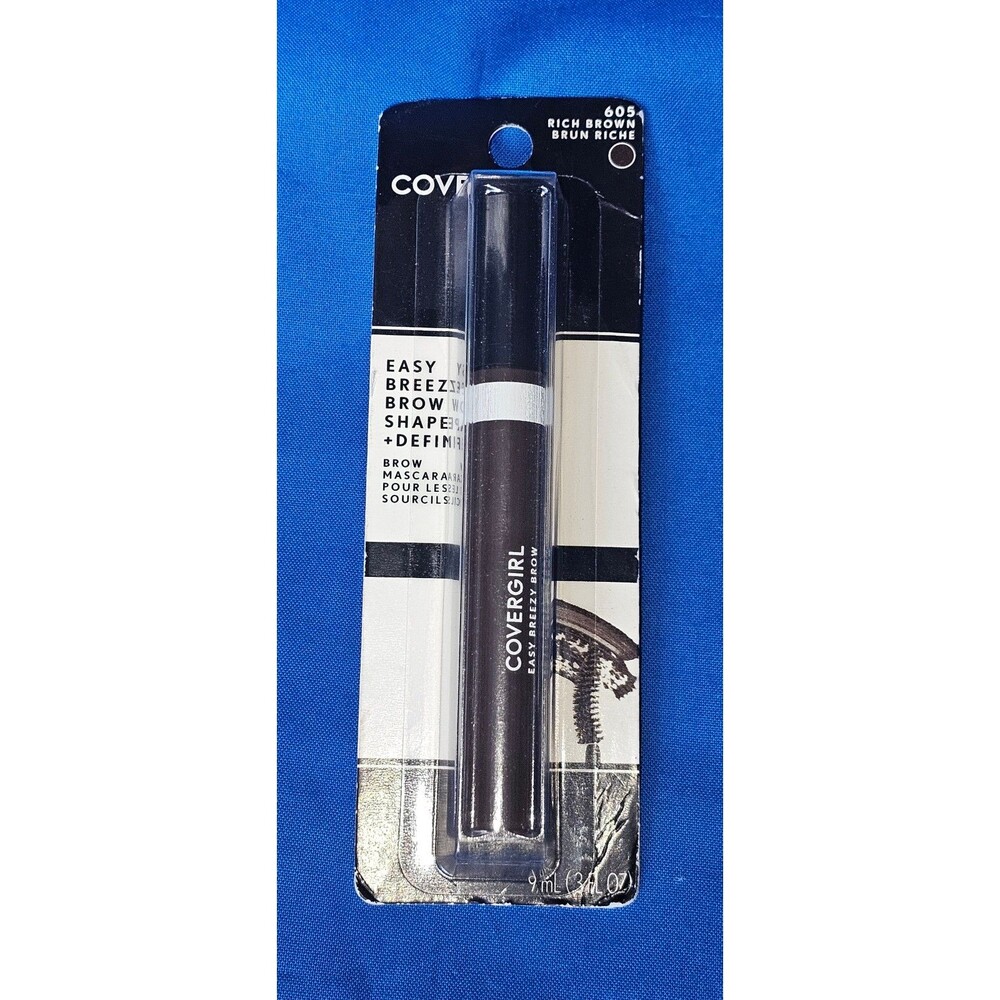CoverGirl Easy Breezy Brow Shape Define Brow Mascara 605 Rich Brown NEW Eyebrow